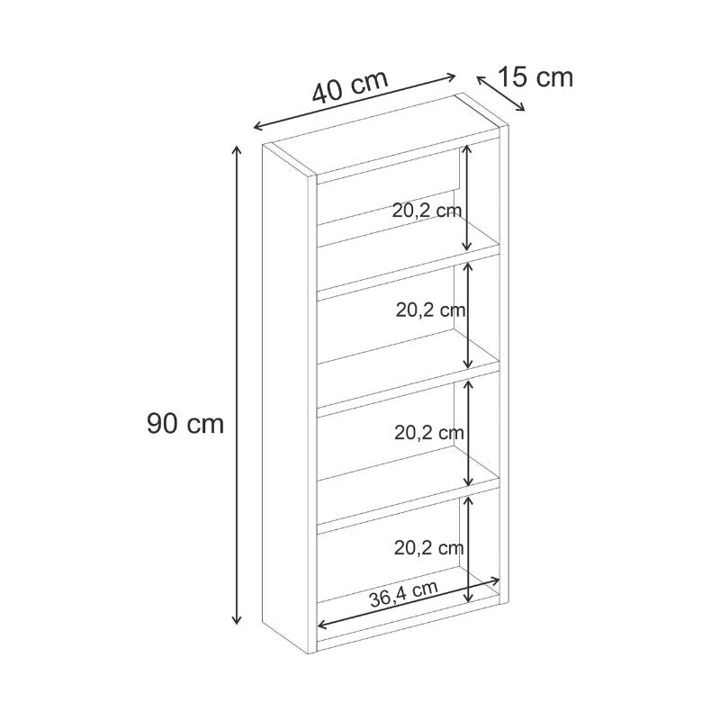 Wall Shelf Rafina Colour Sapphire Oak 40x15x90