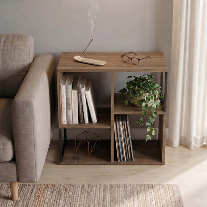 Bolton Bookshelf Light Walnut color 62x22x62