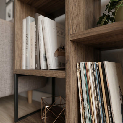 Bolton Bookshelf Light Walnut color 62x22x62
