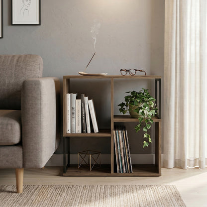 Bolton Bookshelf Light Walnut color 62x22x62