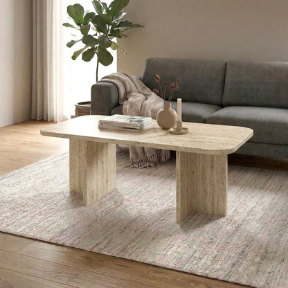 Hillary Coffee Table Travertine Color 100x60x41.8
