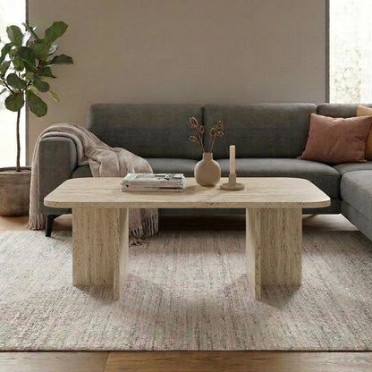 Hillary Coffee Table Travertine Color 100x60x41.8