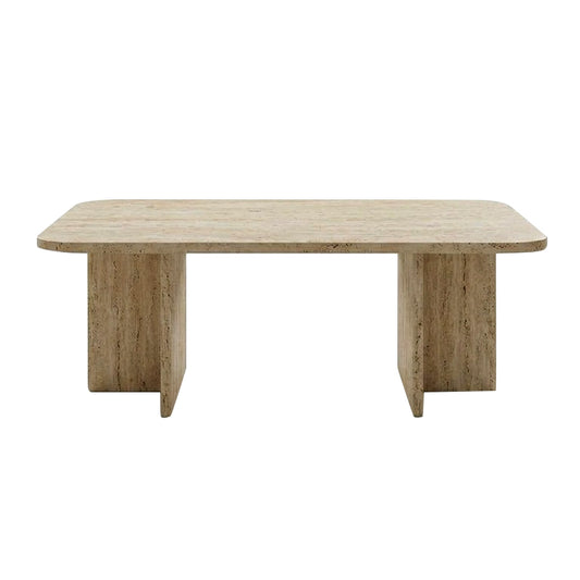 Τραπεζάκι Σαλονιού Hillary Χρώμα Travertine 100x60x41,8