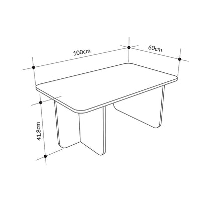 Hillary Coffee Table Travertine Color 100x60x41.8