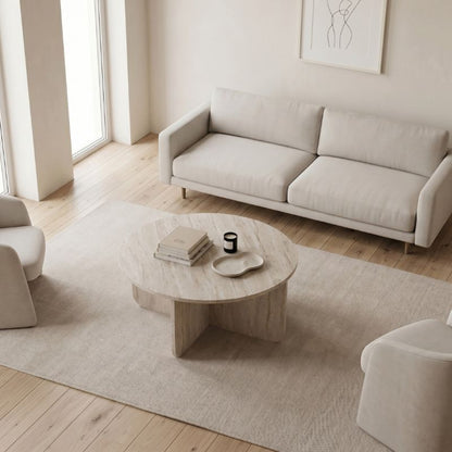 Hillary Coffee Table Travertine Colour Ø80x38