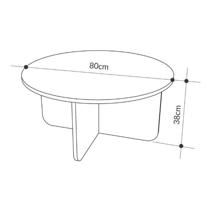 Hillary Coffee Table Travertine Colour Ø80x38