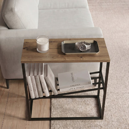 Side Table Tenol Light Walnut 55x25x62