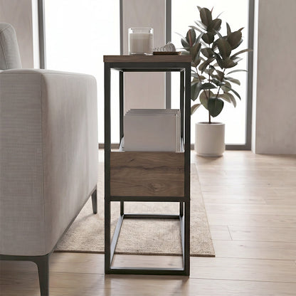 Side Table Tenol Light Walnut 55x25x62