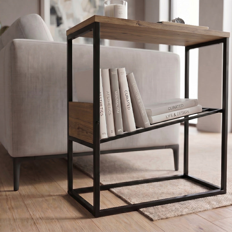 Side Table Tenol Light Walnut 55x25x62