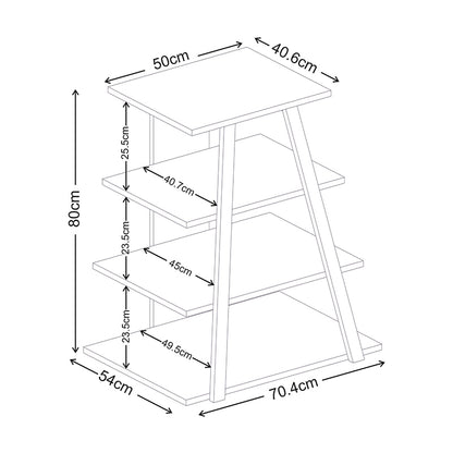TV Stand Lyno Retro Grey 70,4x54x80