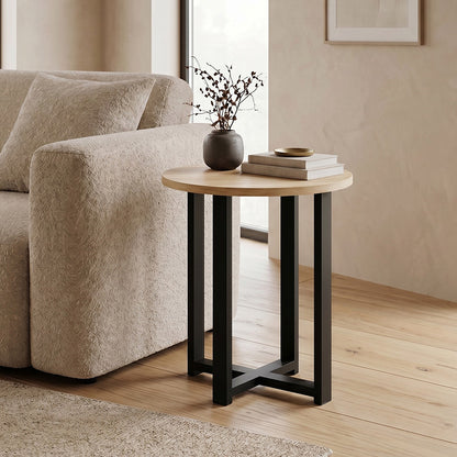 Τραπεζάκι Βοηθητικό Mesa Χρώμα Sapphire Oak Ø45x50