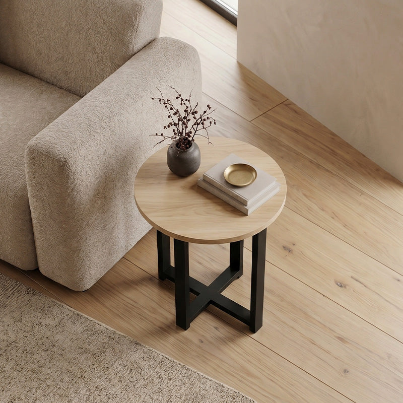 Τραπεζάκι Βοηθητικό Mesa Χρώμα Sapphire Oak Ø45x50
