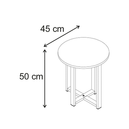 Τραπεζάκι Βοηθητικό Mesa Χρώμα Sapphire Oak Ø45x50