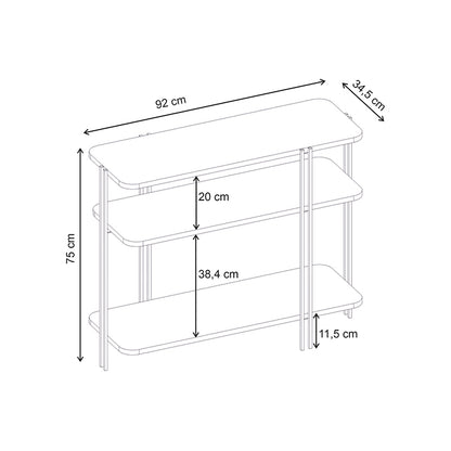Console Notus Color Sapphire Oak 92x34.5x75