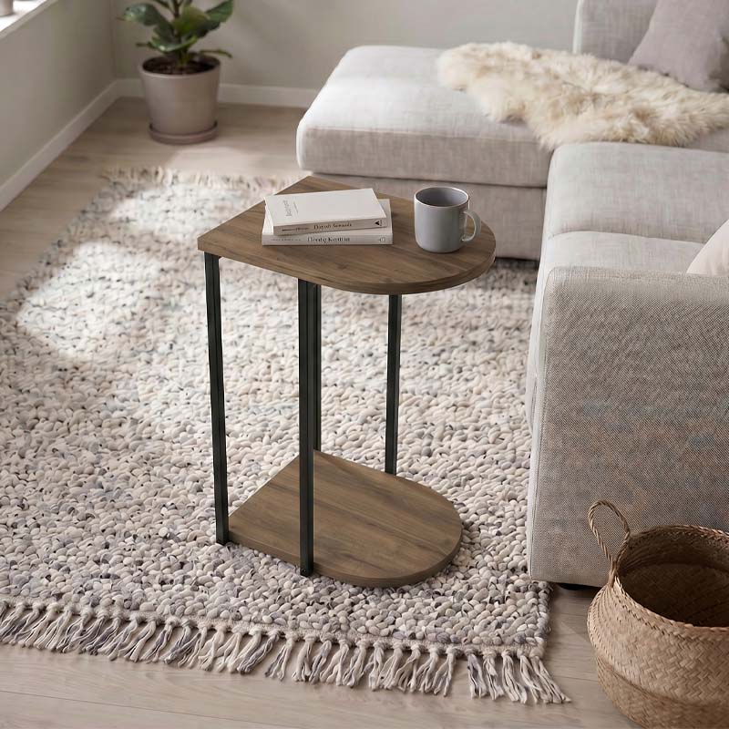 Roya Side Table Light Walnut 41.5x32x56