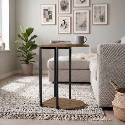 Roya Side Table Light Walnut 41.5x32x56