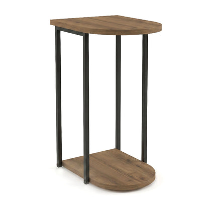 Roya Side Table Light Walnut 41.5x32x56