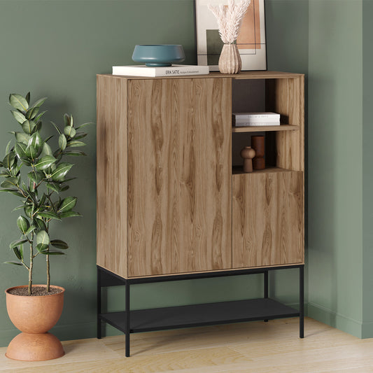 Μπουφές Amira Χρώμα Καρυδί UD - Black Wood 90x40x125
