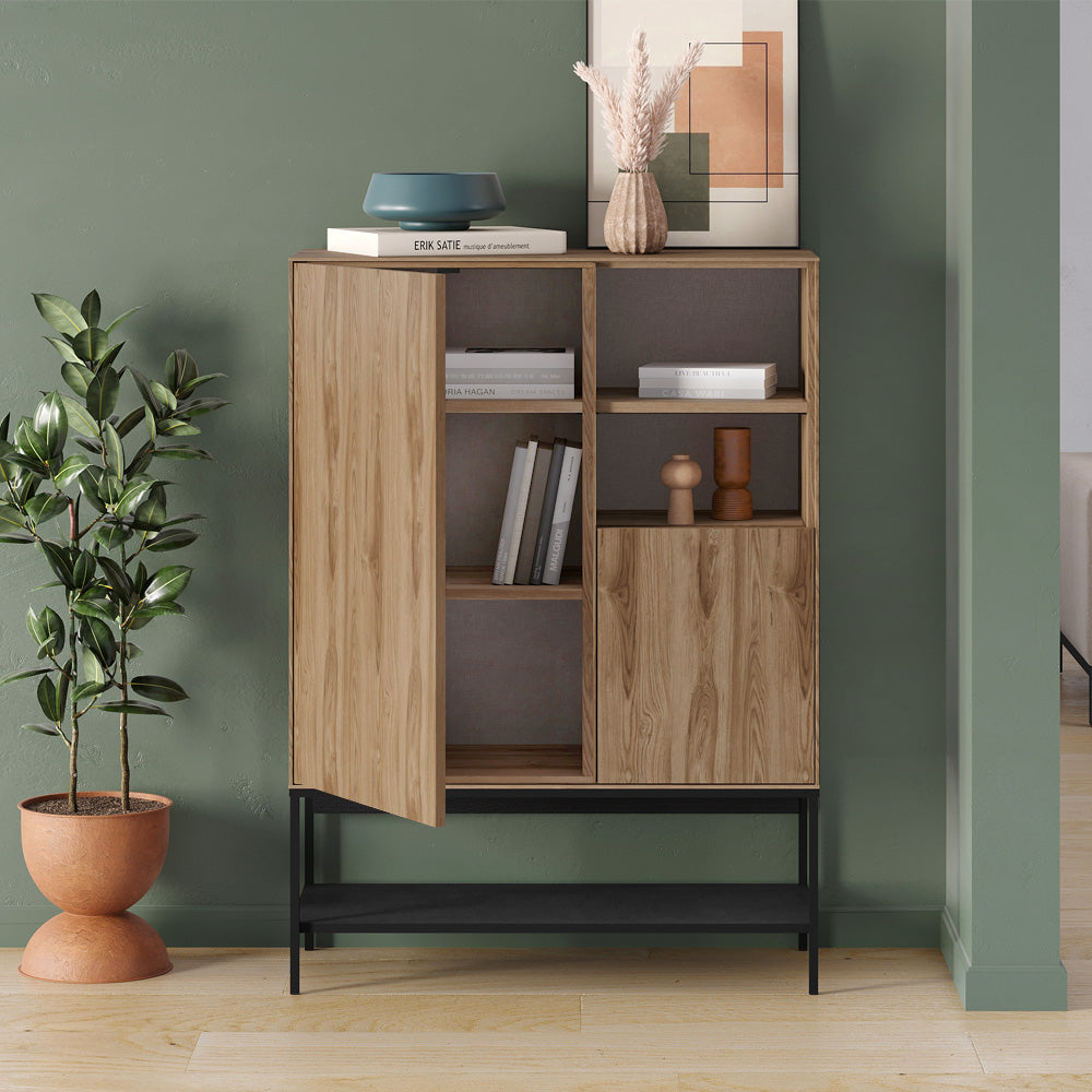 Μπουφές Amira Χρώμα Καρυδί UD - Black Wood 90x40x125