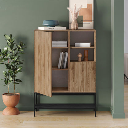 Μπουφές Amira Χρώμα Καρυδί UD - Black Wood 90x40x125