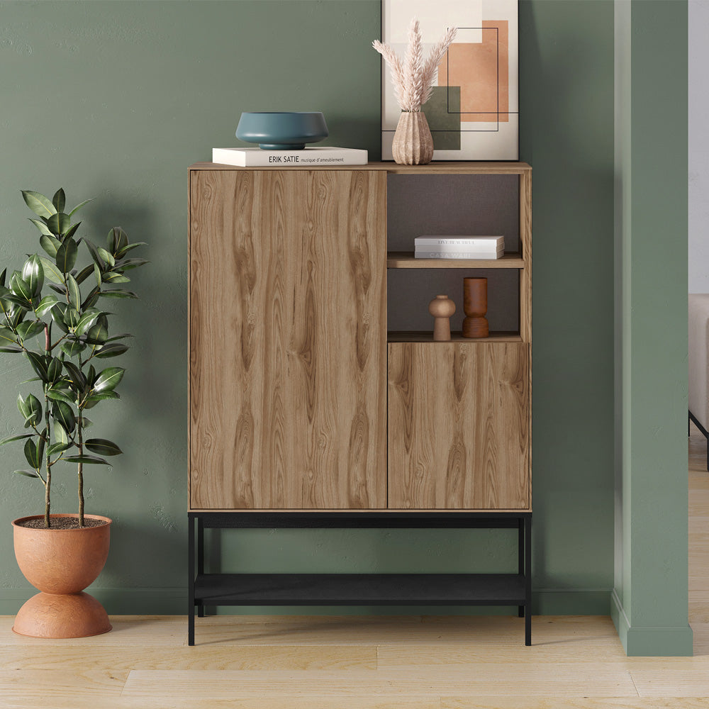 Μπουφές Amira Χρώμα Καρυδί UD - Black Wood 90x40x125