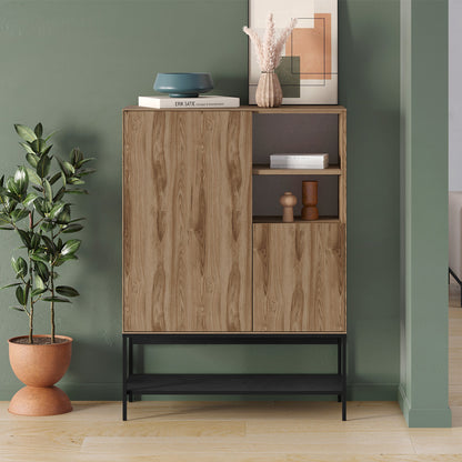 Μπουφές Amira Χρώμα Καρυδί UD - Black Wood 90x40x125