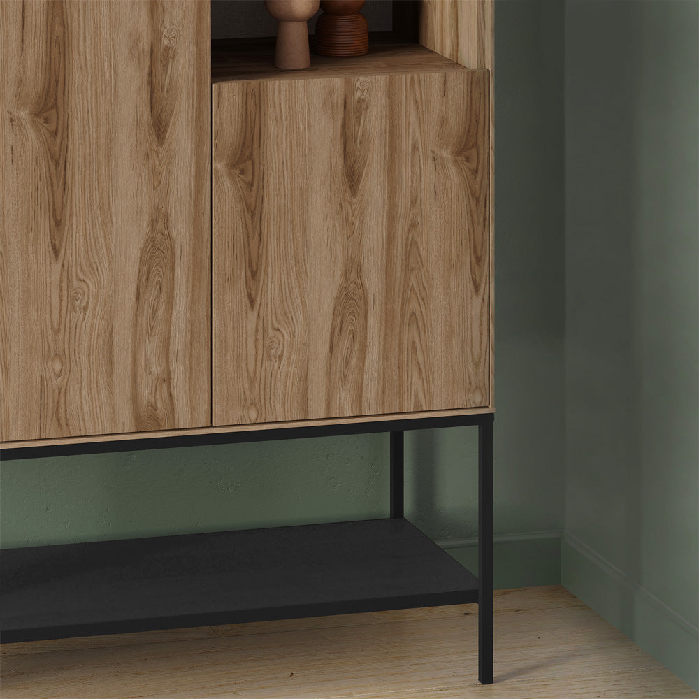 Μπουφές Amira Χρώμα Καρυδί UD - Black Wood 90x40x125