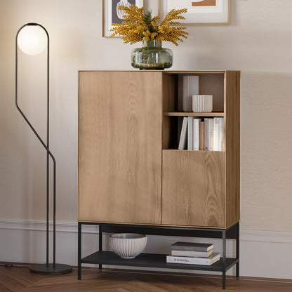 Μπουφές Amira Χρώμα Καρυδί UD - Black Wood 90x40x125
