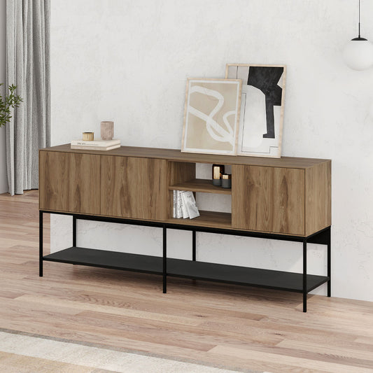 Μπουφές Amira Χρώμα Καρυδί UD - Black Wood 180x40x80