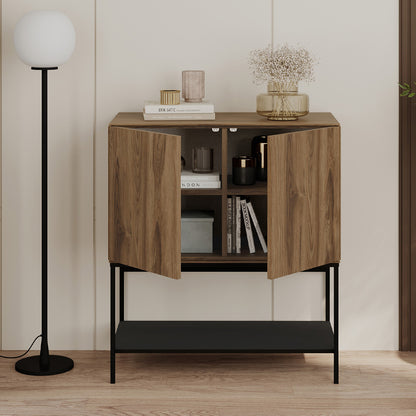 Amira Buffet Walnut Color UD - Black Wood 80x40x90