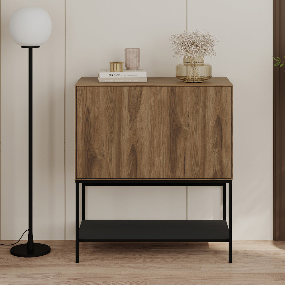 Amira Buffet Walnut Color UD - Black Wood 80x40x90