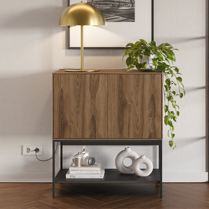 Amira Buffet Walnut Color UD - Black Wood 80x40x90