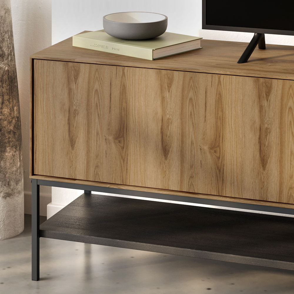 TV Stand Amira Walnut UD - Black Wood 180x35x55