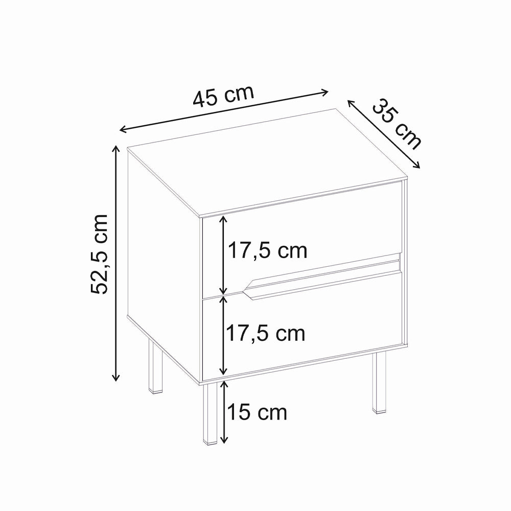 Arch Nightstand Sandstone Color 45x35x52.5