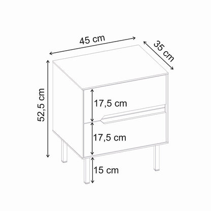 Arch Nightstand Sandstone Color 45x35x52.5