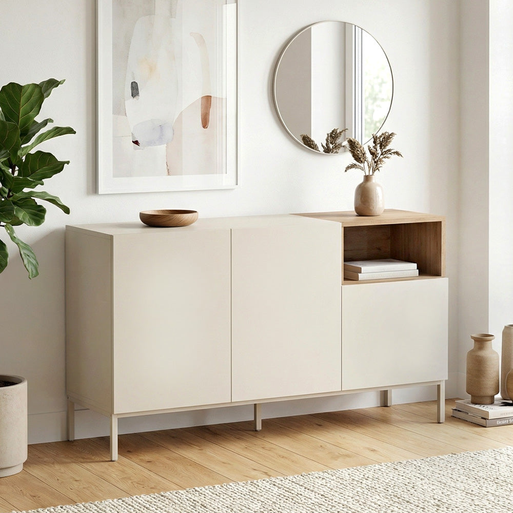 Μπουφές Cailin Χρώμα Sandstone - Sepet Oak 140x41,8x80