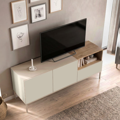 Έπιπλο Τηλεόρασης Cailin Χρώμα Sandstone - Sepet Oak 140x41,8x55