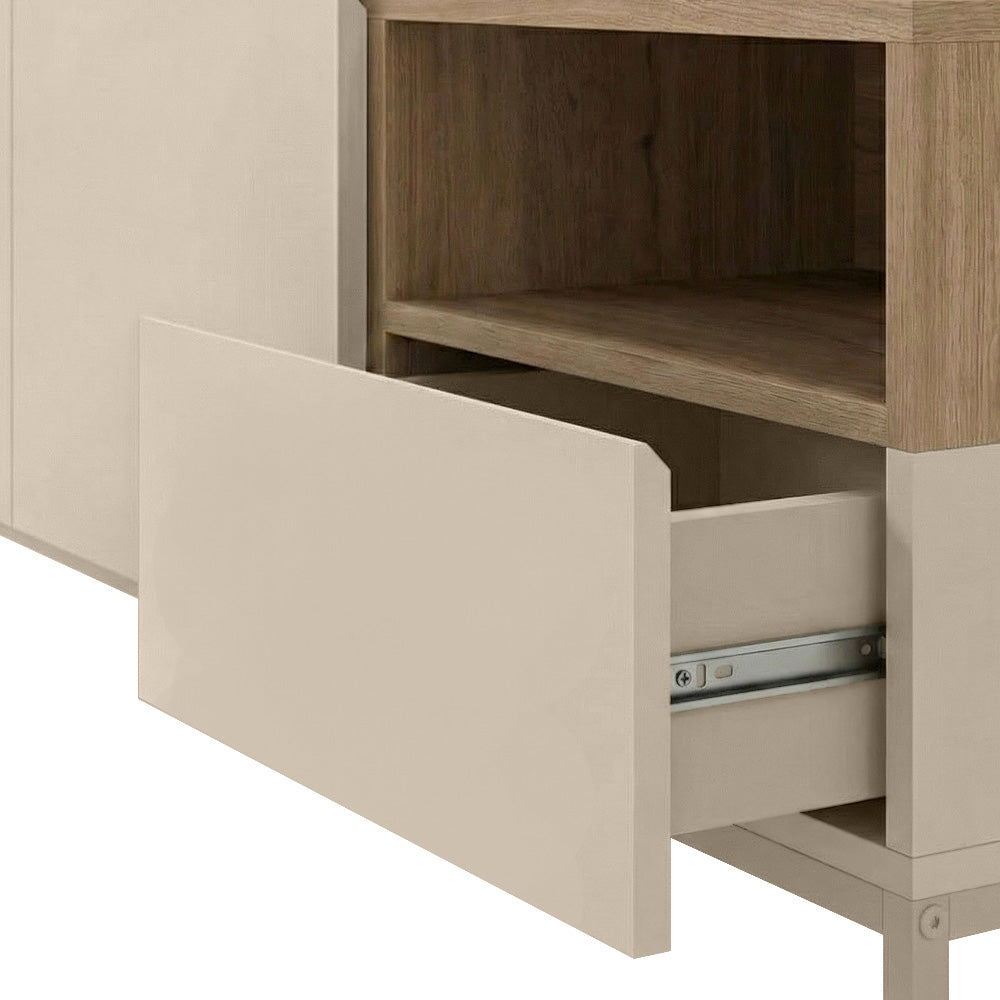 Έπιπλο Τηλεόρασης Cailin Χρώμα Sandstone - Sepet Oak 140x41,8x55