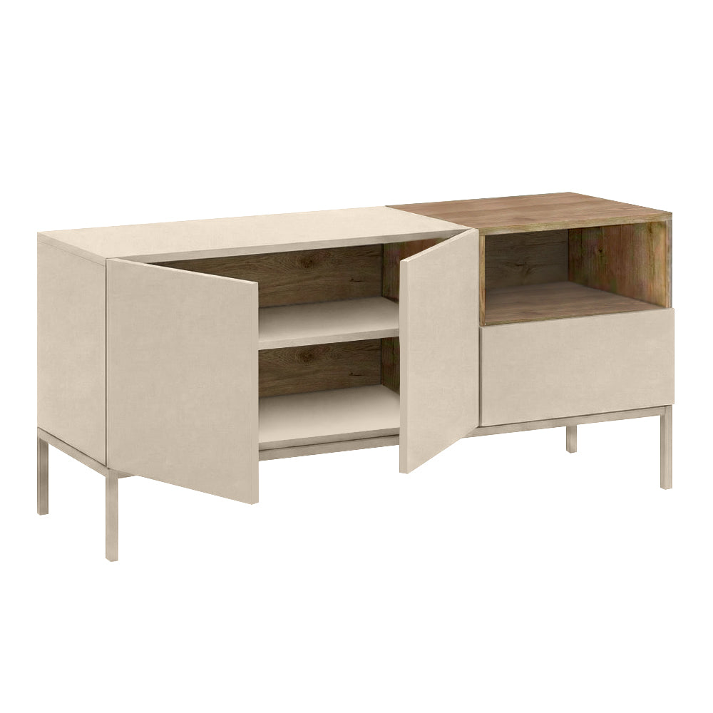 Έπιπλο Τηλεόρασης Cailin Χρώμα Sandstone - Sepet Oak 140x41,8x55