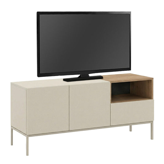 Έπιπλο Τηλεόρασης Cailin Χρώμα Sandstone - Sepet Oak 140x41,8x55