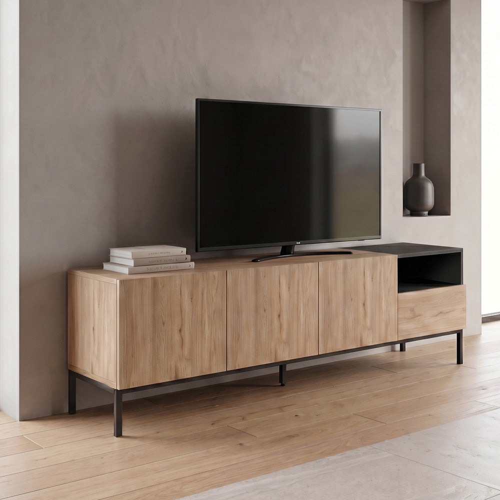 TV Stand Cailin Sepet Oak - Black Wood 180x41.8x55