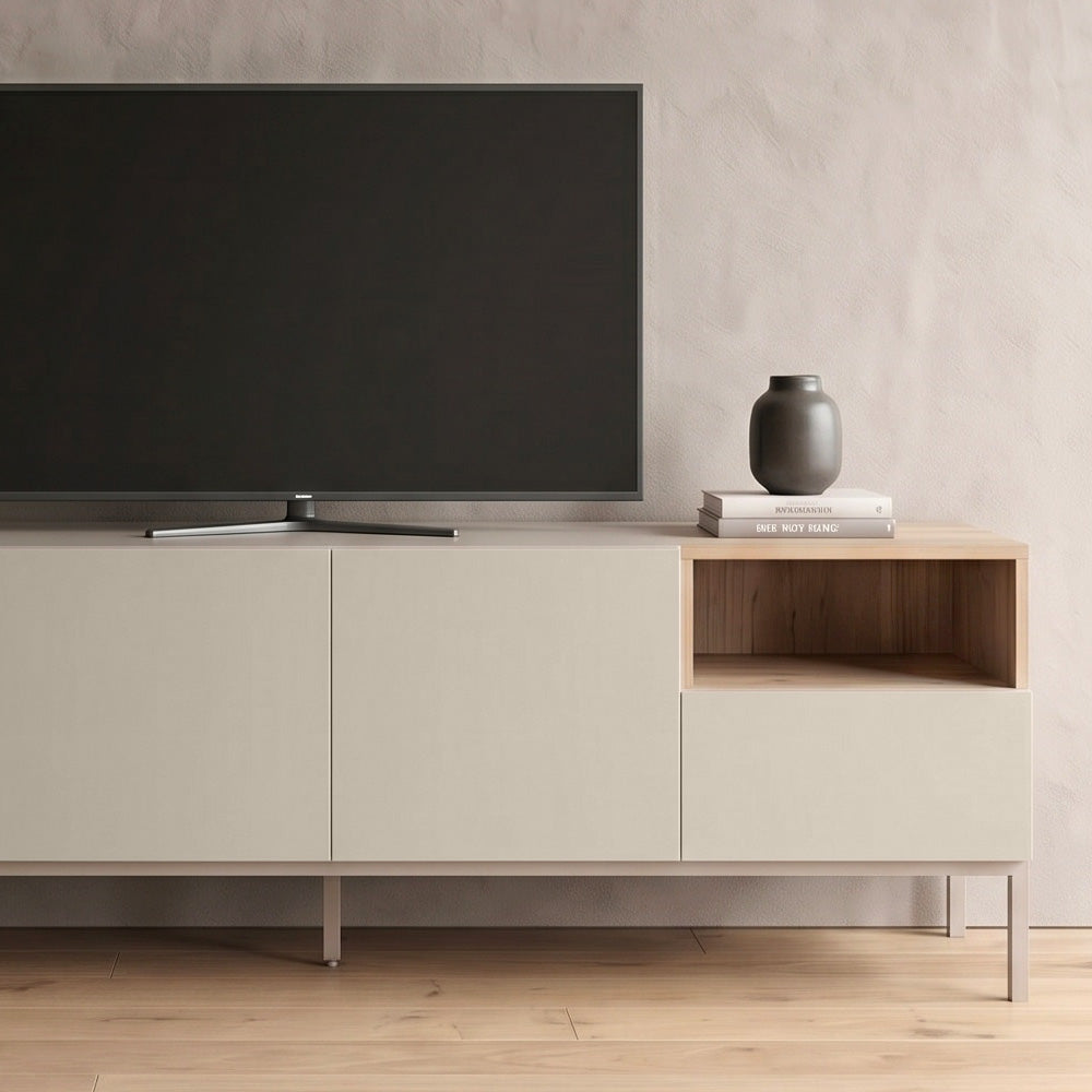 TV stand Cailin Color Sandstone - Sepet Oak 180x41.8x55