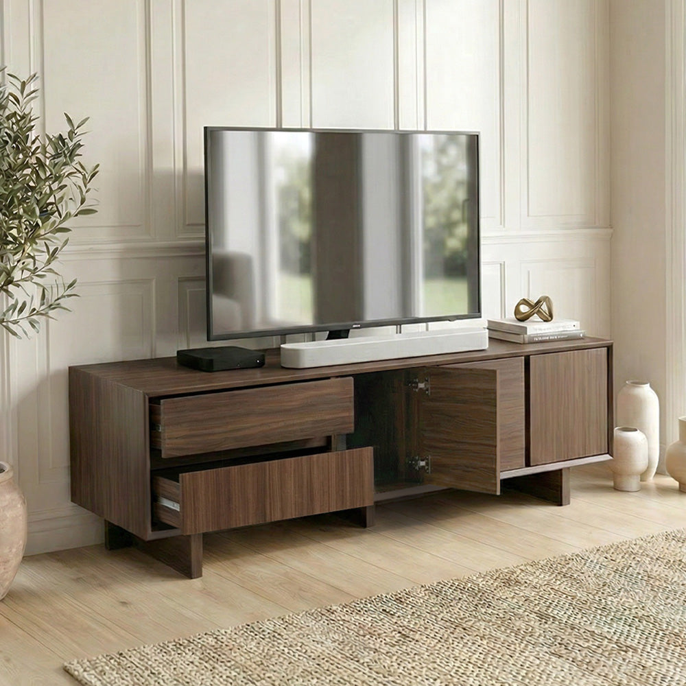 Έπιπλο Τηλεόρασης Capri Χρώμα Καρυδί Milano 180x45x55
