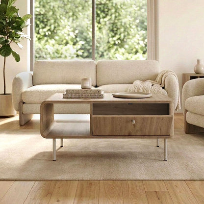 Τραπεζάκι Σαλονιού Colia Χρώμα Sepet Oak 90x60x40,4