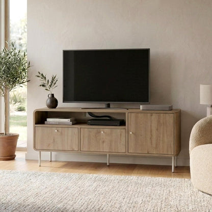 Έπιπλο Τηλεόρασης Colia Χρώμα Sepet Oak 140,3x34x55,7