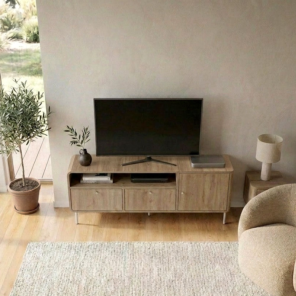 Έπιπλο Τηλεόρασης Colia Χρώμα Sepet Oak 140,3x34x55,7