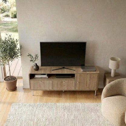 Έπιπλο Τηλεόρασης Colia Χρώμα Sepet Oak 140,3x34x55,7