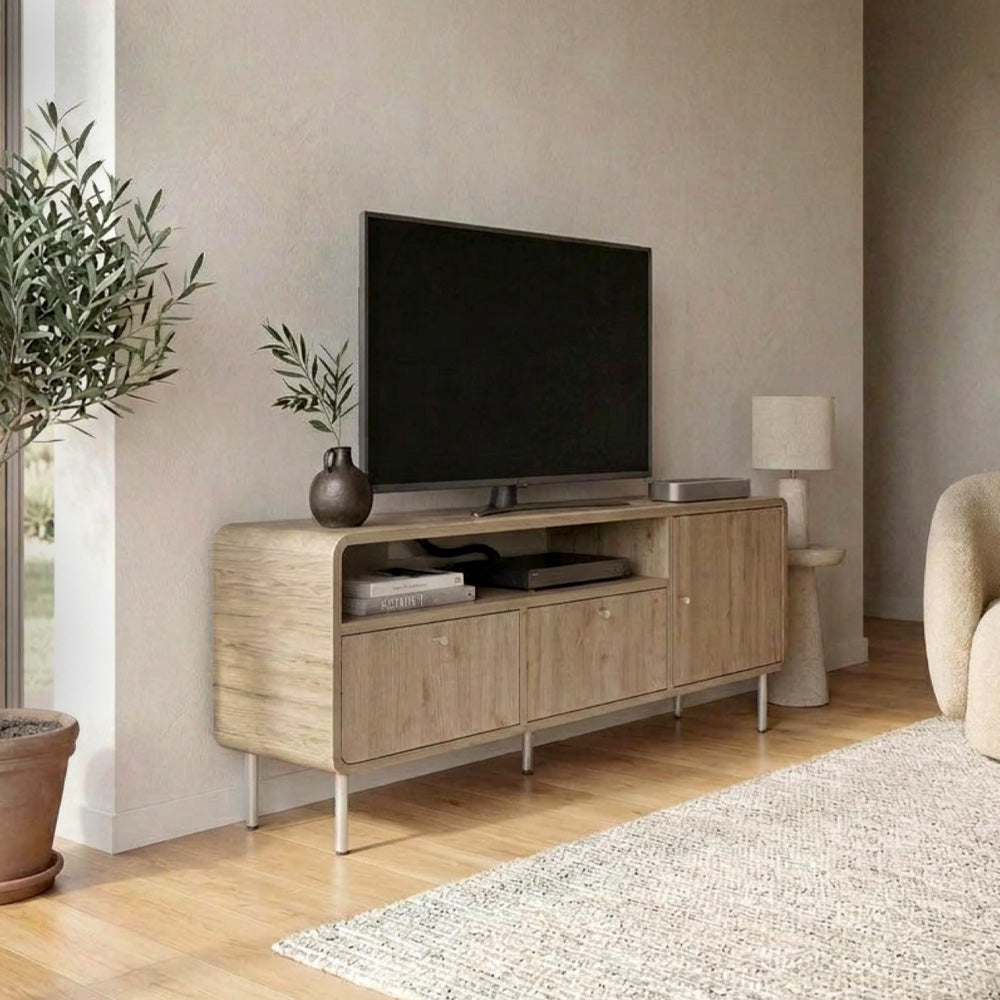 Έπιπλο Τηλεόρασης Colia Χρώμα Sepet Oak 140,3x34x55,7