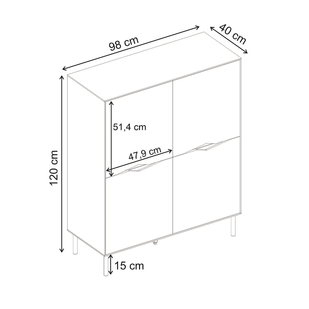 Marquise Buffet Sandstone Color 98x40x120