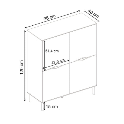 Marquise Buffet Sandstone Color 98x40x120